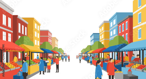 Foto People Walking on City Street.