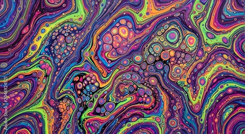 Innovative Fluid acrylic pour art background () Technology Concept for Digital Innovation