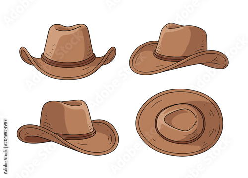 Western Cowboy Hat Vintage Set Collection