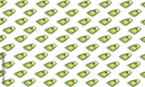 Fotografia Doodle Tamale Seamless Pattern