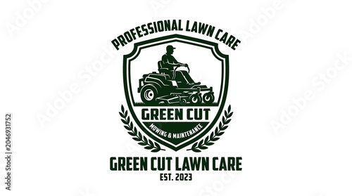 Slika na platnu Professional lawn care and maintenance service logo showcasing expert landscapin