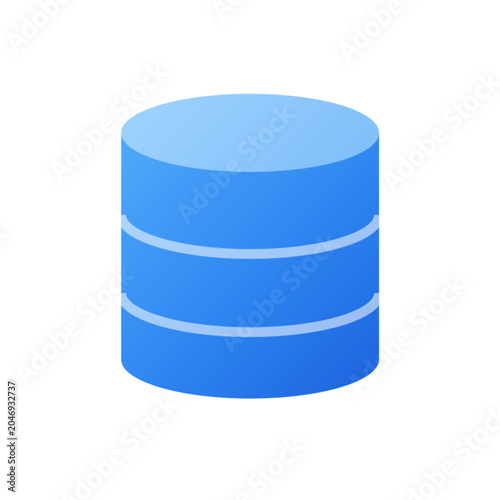 Database Data Storage Server Flat Icon Blue Gradient