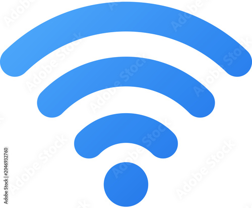Wifi Wireless Signal Connection Flat Icon Blue Gradient