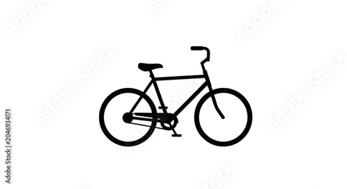 A detailed illustration of a bicycle with wheels and handlebars