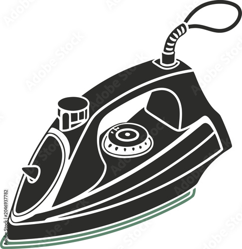 steam iron isolated on white background