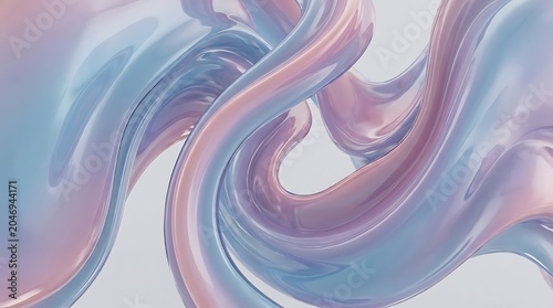 Abstract flowing liquid swirls with soft pastel gradient colors in smooth motion