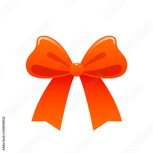 orange ribbon bow