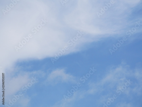 Altocumulus cloud on beautiful blue sky , Fluffy clouds formations at tropical zone