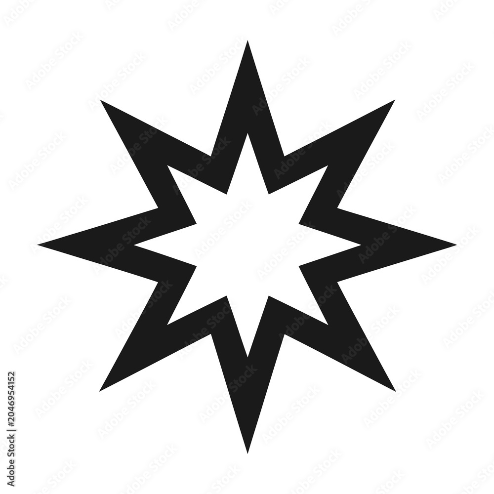 Obraz premium Black star shape symbol icon graphic design element