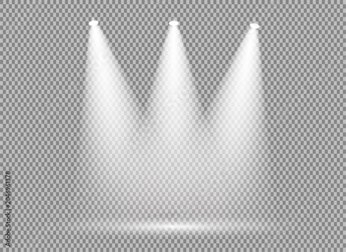 Canvastavla spot light effect, 3d spot light vector png, search light effect, stage light ef
