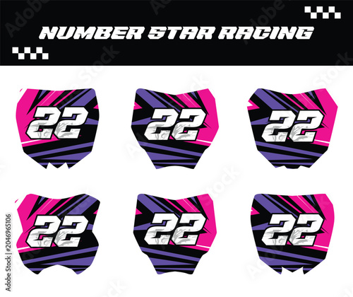 Cool racing motorbike numbers