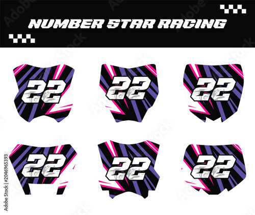 Cool racing motorbike numbers