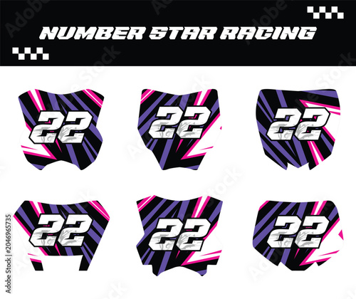 Cool racing motorbike numbers