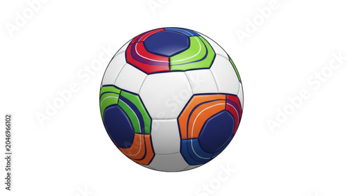 Foto Colorful soccer football ball vector illustration isolated on white background f