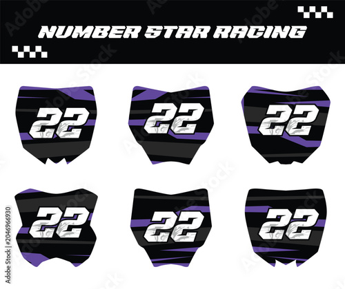 Cool racing motorbike numbers