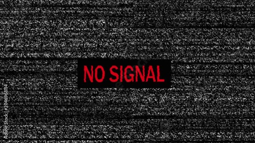No signal on old tv, lost signal analog television, noise no signal animation screen. Video Looping 4K