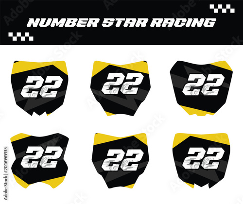 Cool racing motorbike numbers