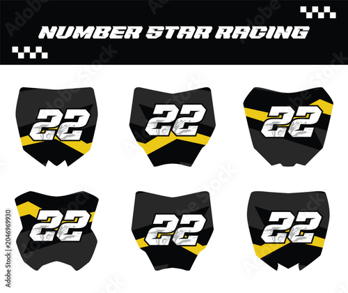 Cool racing motorbike numbers