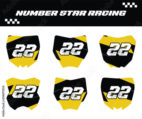 Cool racing motorbike numbers