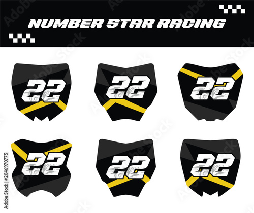 Cool racing motorbike numbers