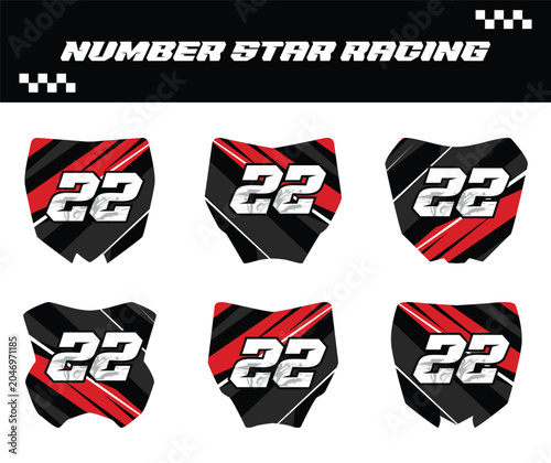 Cool racing motorbike numbers