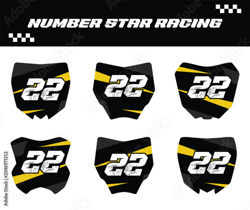Cool racing motorbike numbers