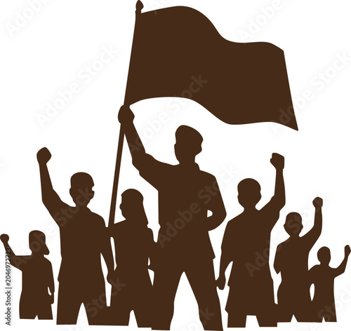 silhouettes of children