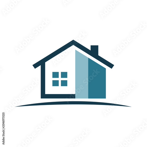 Minimal Blue House Logo