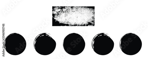 Straight thick vector lines. Black hand drawn brushstroke text boxes. Chinese, Korean, Japanese calligraphy brushstroke set. Rough grunge thick gouache paint texture. Sketchy ink rectangle textboxes
