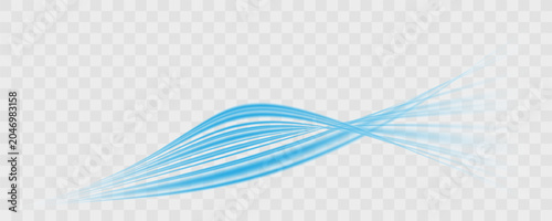 Interwoven Blue Wave Lines Abstract Design Element, Abstract Crossing Wave Strands