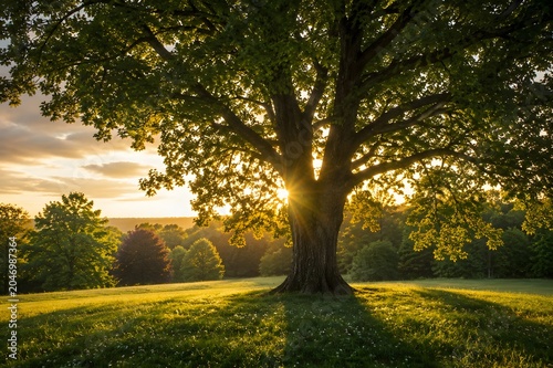 A peaceful park during prime time