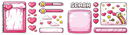 Cute  Game Elements Set