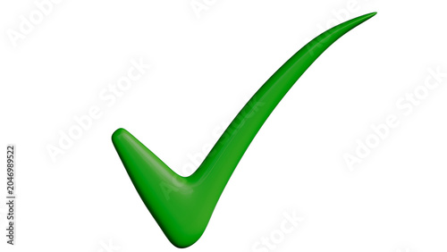 Glossy Green Check Mark Icon