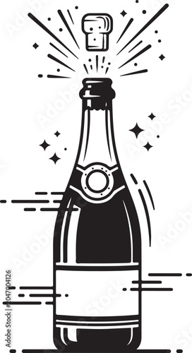 Bild auf Leinwand Champagne icon