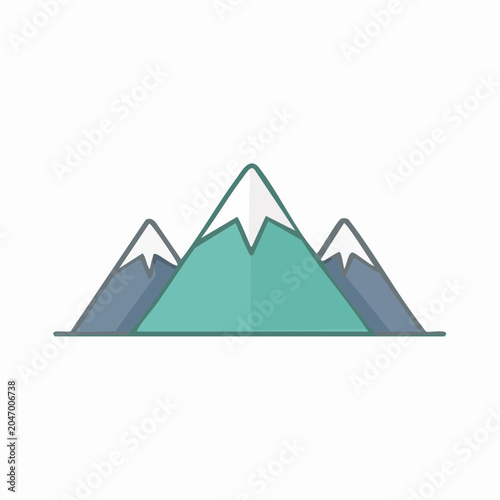 Stylized Mountain Range Icon