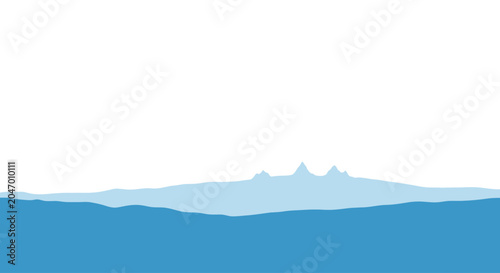 Foto Mountain range in the distance.