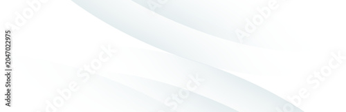 white and gray abstract elegant banner background with overlapping diagonal soft waves