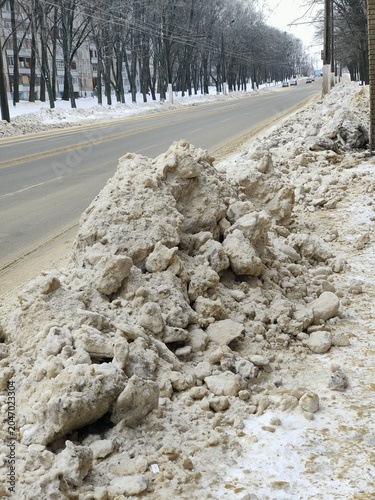 snow covered road