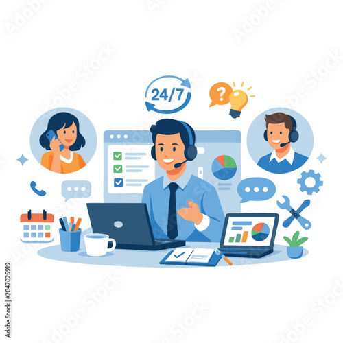 Financial Growth, Investment Planning and Business Profit Success Illustration