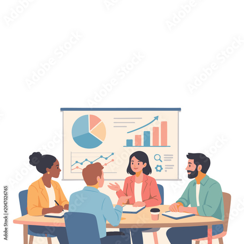 Financial Growth, Investment Planning and Business Profit Success Illustration