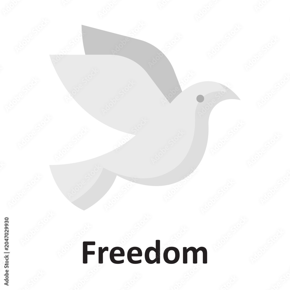 Fototapeta premium Freedom Vector Icon which can easily modify or edit