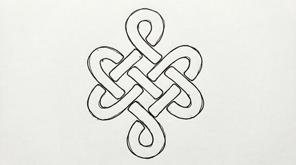 Celtic knot, black line art, knotwork design, decorative border