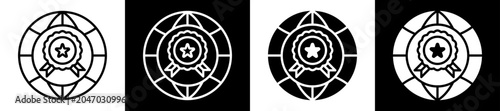 Canvas Print Iso Icon Black And White Vector Illustration.