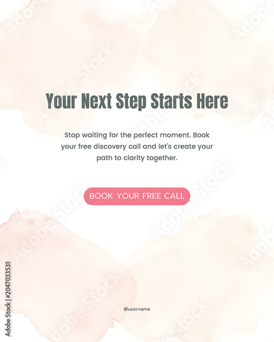Call to Action Social Media Watercolor Template