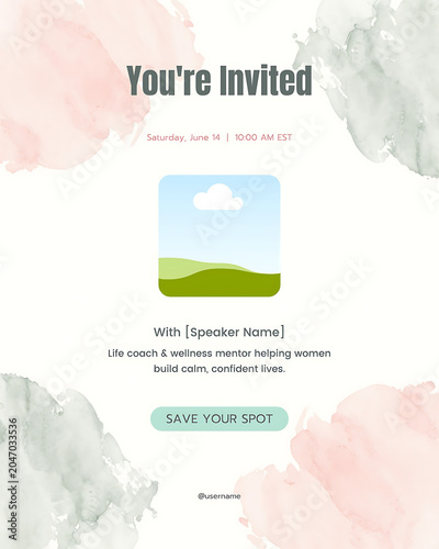 Event Speaker Invitation Social Media Template