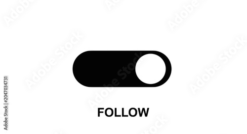 Toggle switch button with follow text.