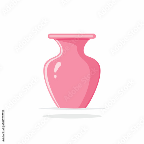Pink Ceramic Vase Illustration