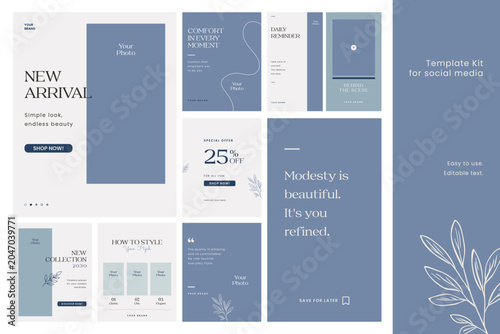 Modern Design Social Media Template for Modest Fashion Business