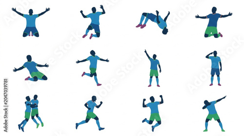 DynamicIllustratedSportsCharactersInActionSequence.