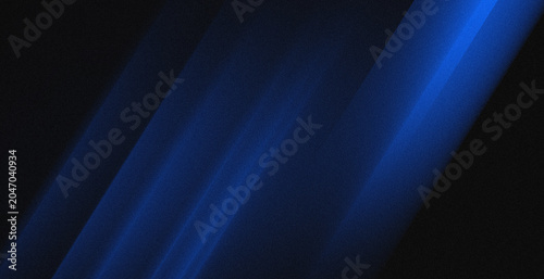 Bild auf Leinwand Deep blue beams slice through dark space